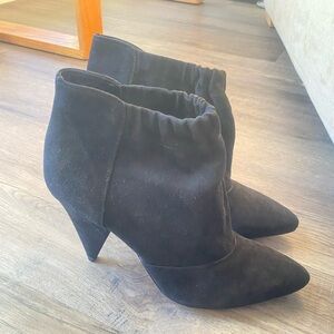 Loeffler Randall Black Suede Heeled Boots
